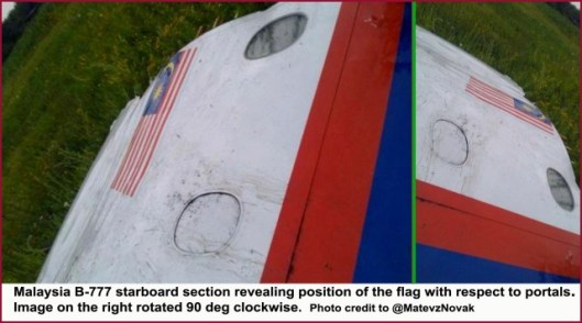 Malaysia B-777 starboard sections for the Flight MH17 and the Flight MH370 are IDENTICAL, unlike all other Malaysian Boeings, providing an additional proof that it is one and the same plane.
