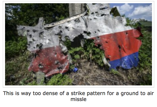 Strike pattern of the Malaysian MH17 crash is too dense for a ground to air missile, reports Gordon Duff, Senior Editor of the Veterans Today on July 27, 2014.