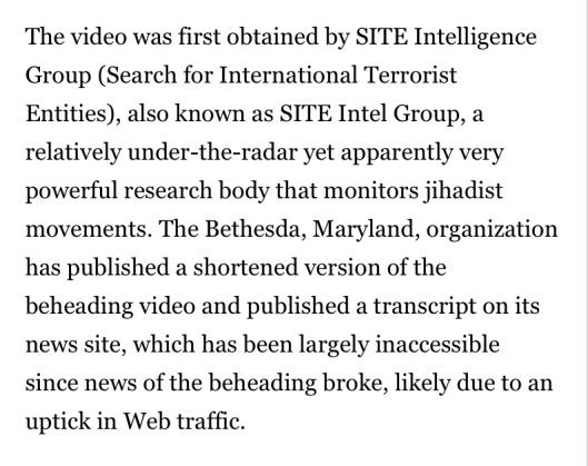 SITE INTEL GROUP IS ISIS