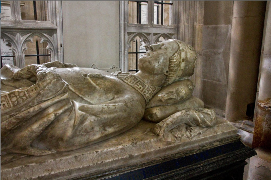 William of Edington Bishop of Winchester 1346-66. Edington served as both Treasurer and Chancellor of England, and was Bishop during the period when the Black Death ravaged England.